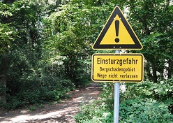 Schild Bergschadengebiet